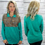Turquoise Leopard Pullover