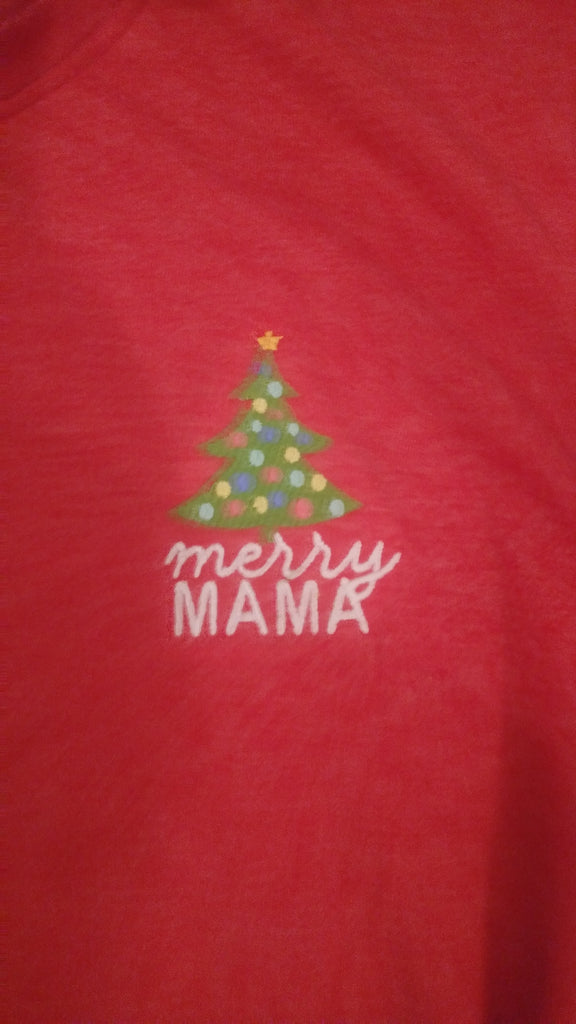 Merry Mama Embroidered Tshirt