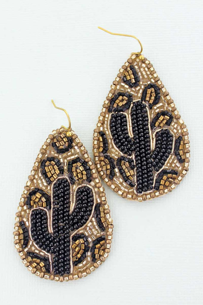 Cactus Leopard Earrings