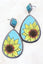Sunflower Turquoise Earrings